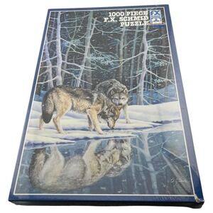 1000 Piece Puzzle FX Schmid Wolves in Snowy Winter by Water Companions Sealed